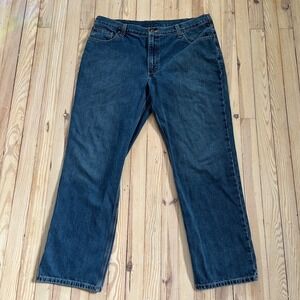 Carhartt Relaxed Fit Workwear Denim Jeans Men Size 40x32 Blue Cotton Blend